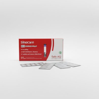 -7% Sinocere Safe AQ & UG Sugar Strips – 50-Test Foil Packing